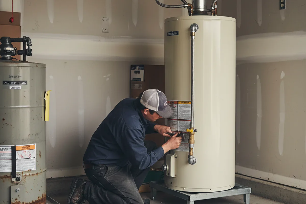 Water heater and shutoff valve replacement in Pearson